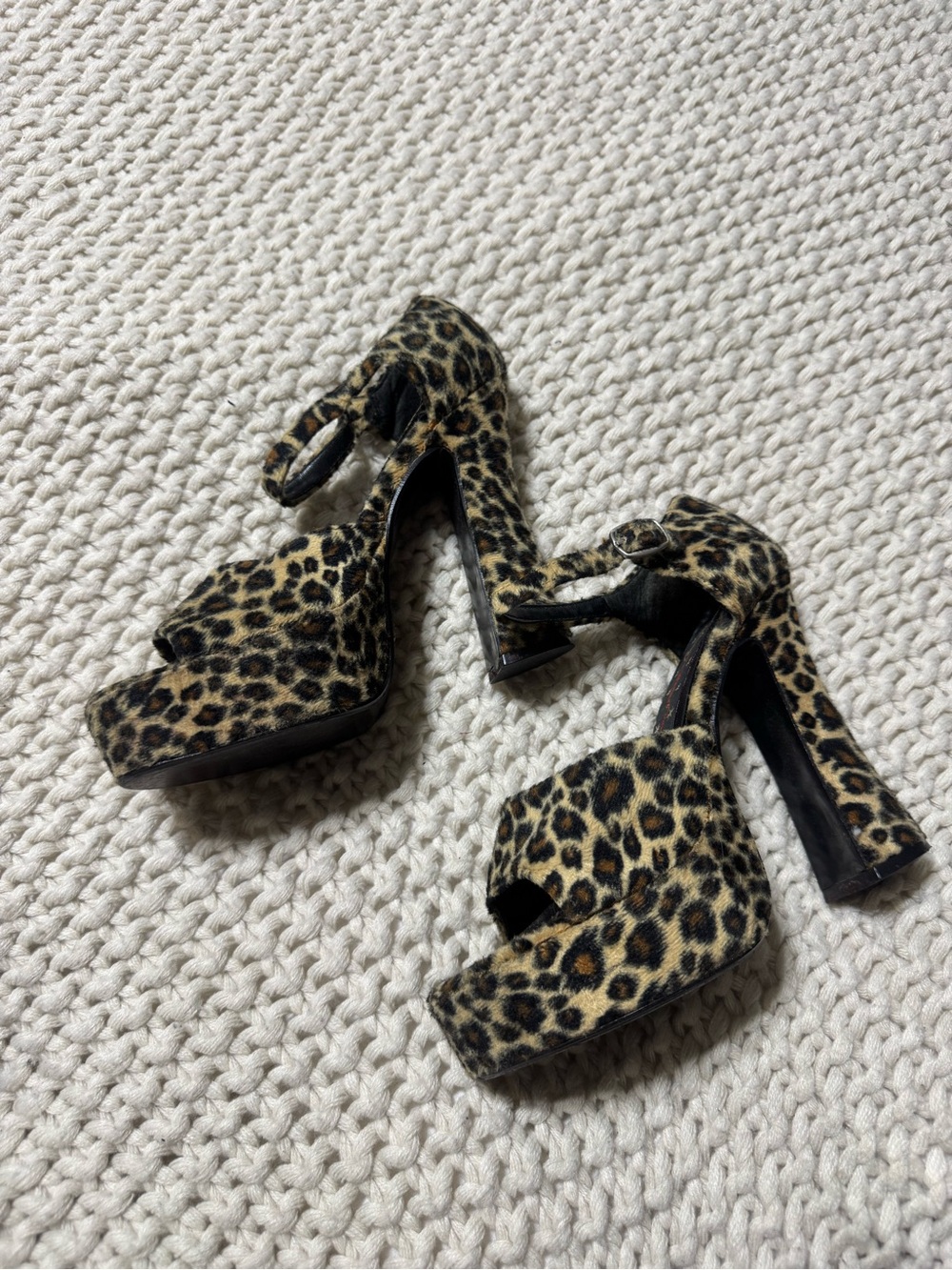 Leopard Print Platform Mary Jane Heels - Women - Picture 2 of 4
